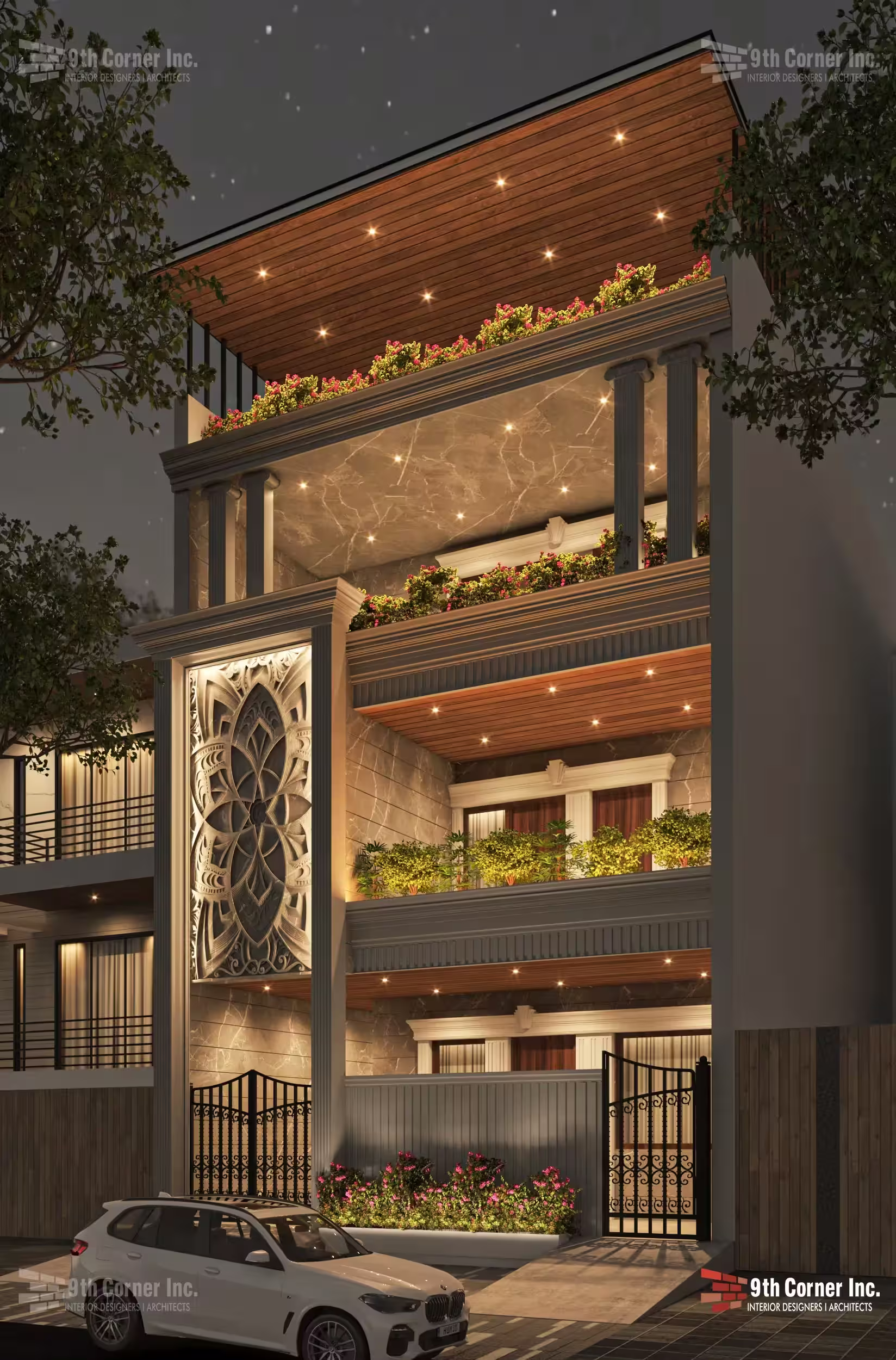 Front elevation of the Dr Jain residence in Karol Bagh, Central Delhi, designed by 9th Corner