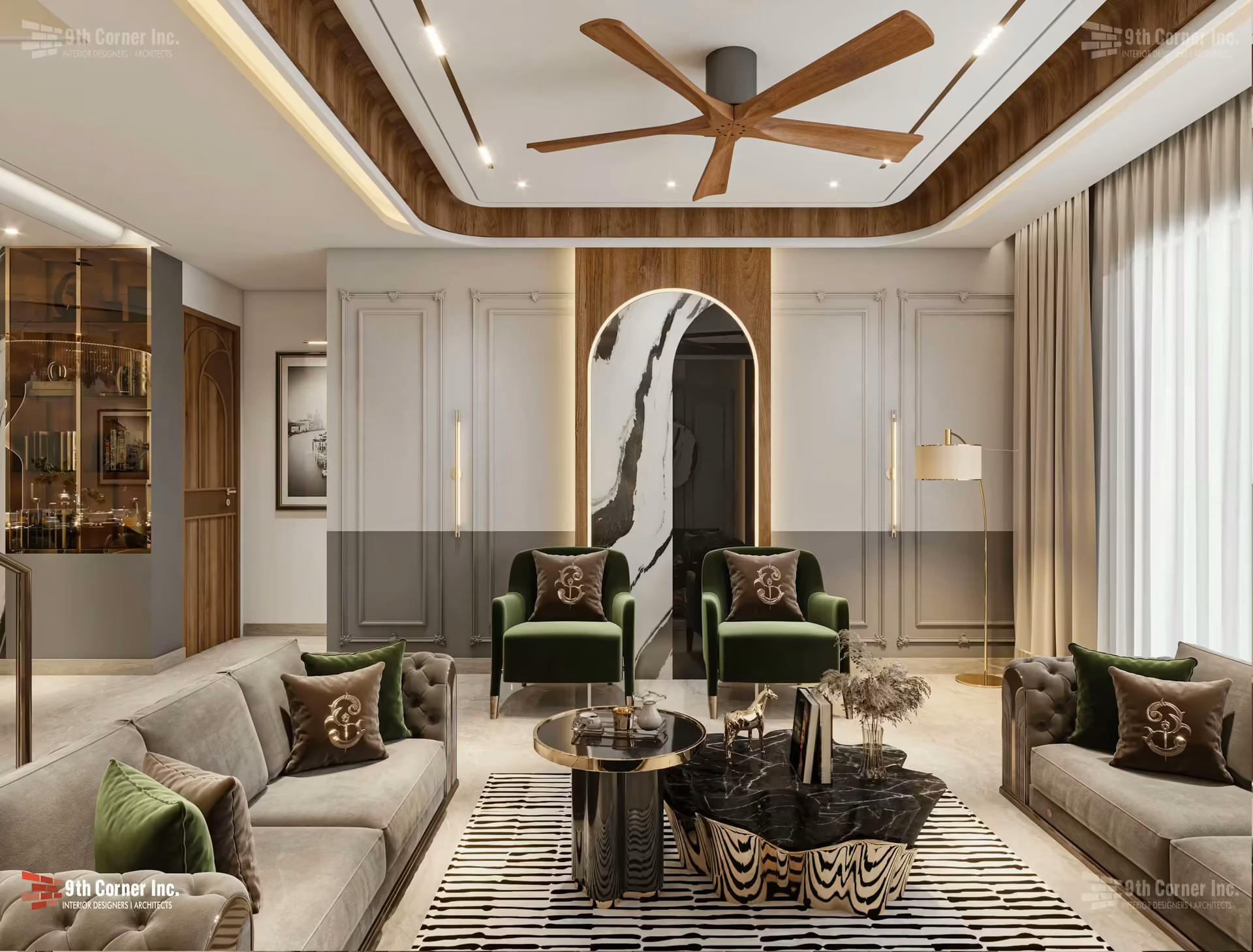 Custom wardrobe and storage design at Dr Jain residence in Karol Bagh by Ninth Corner