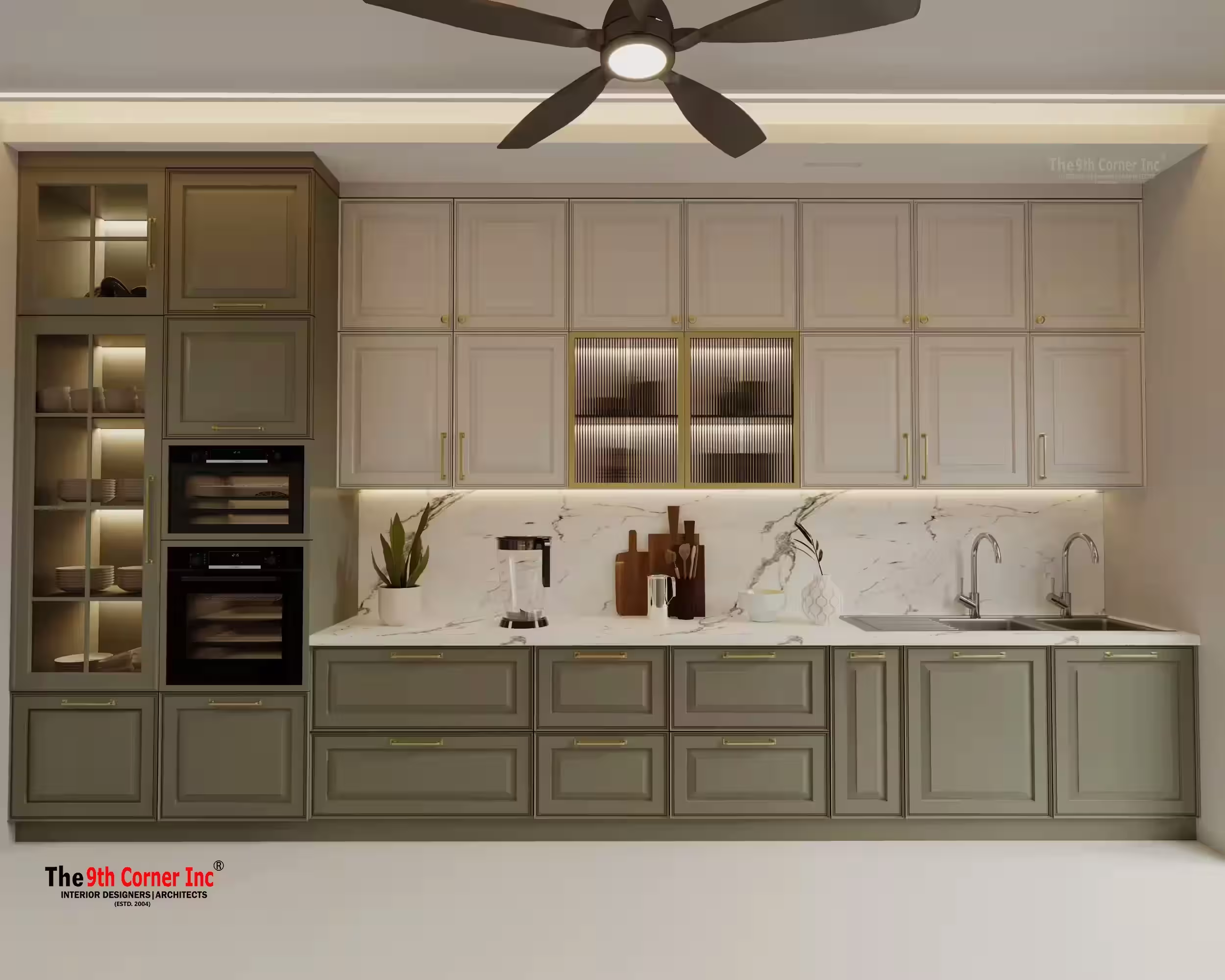 Modern modular kitchen design at Mr Alok Verma residence in South Extension by Ninth Corner