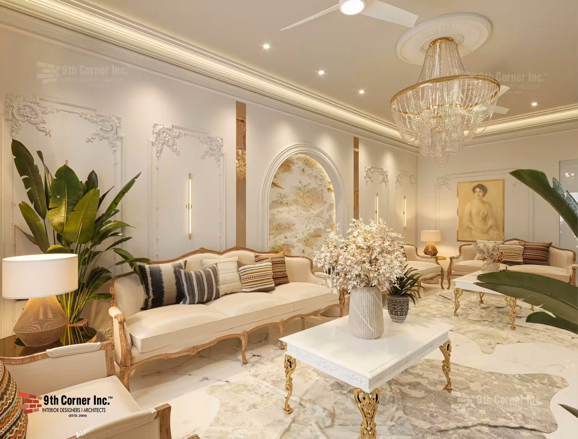 Serene pooja room design at Mr Alok Verma residence in South Extension by Ninth Corner