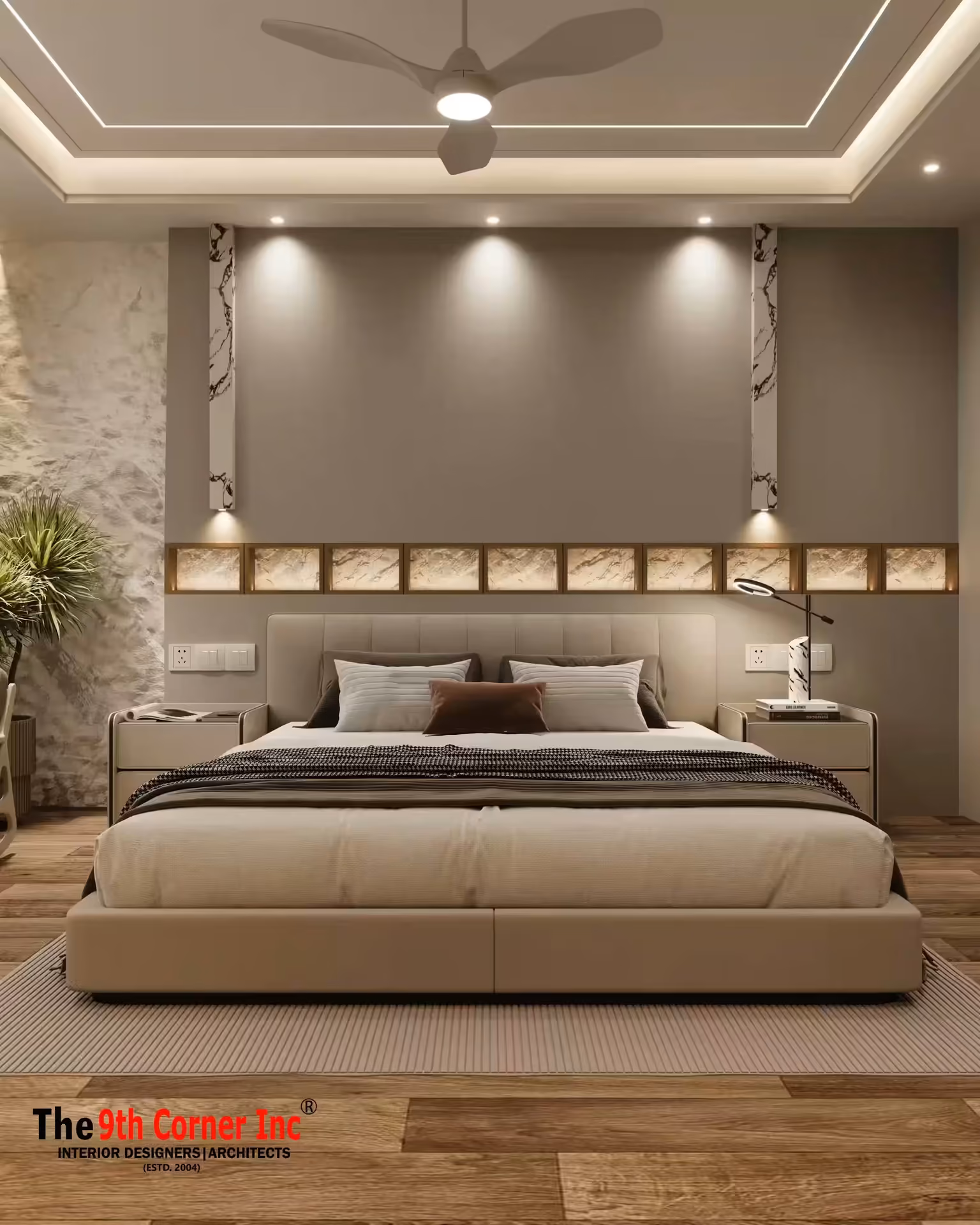 Elegant living room interior design at Mr Anand Kumar residence in Noida by Ninth Corner