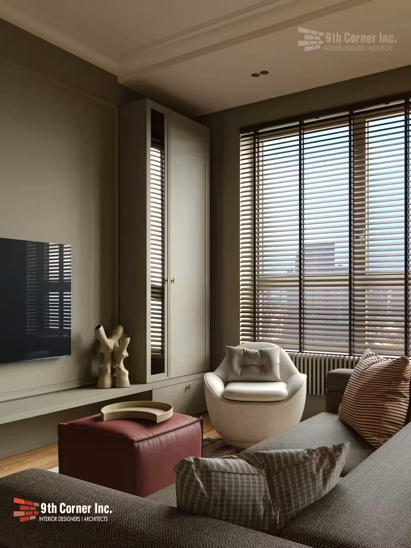 Designer false ceiling and lighting at Mr Anand Kumar residence in Noida by Ninth Corner
