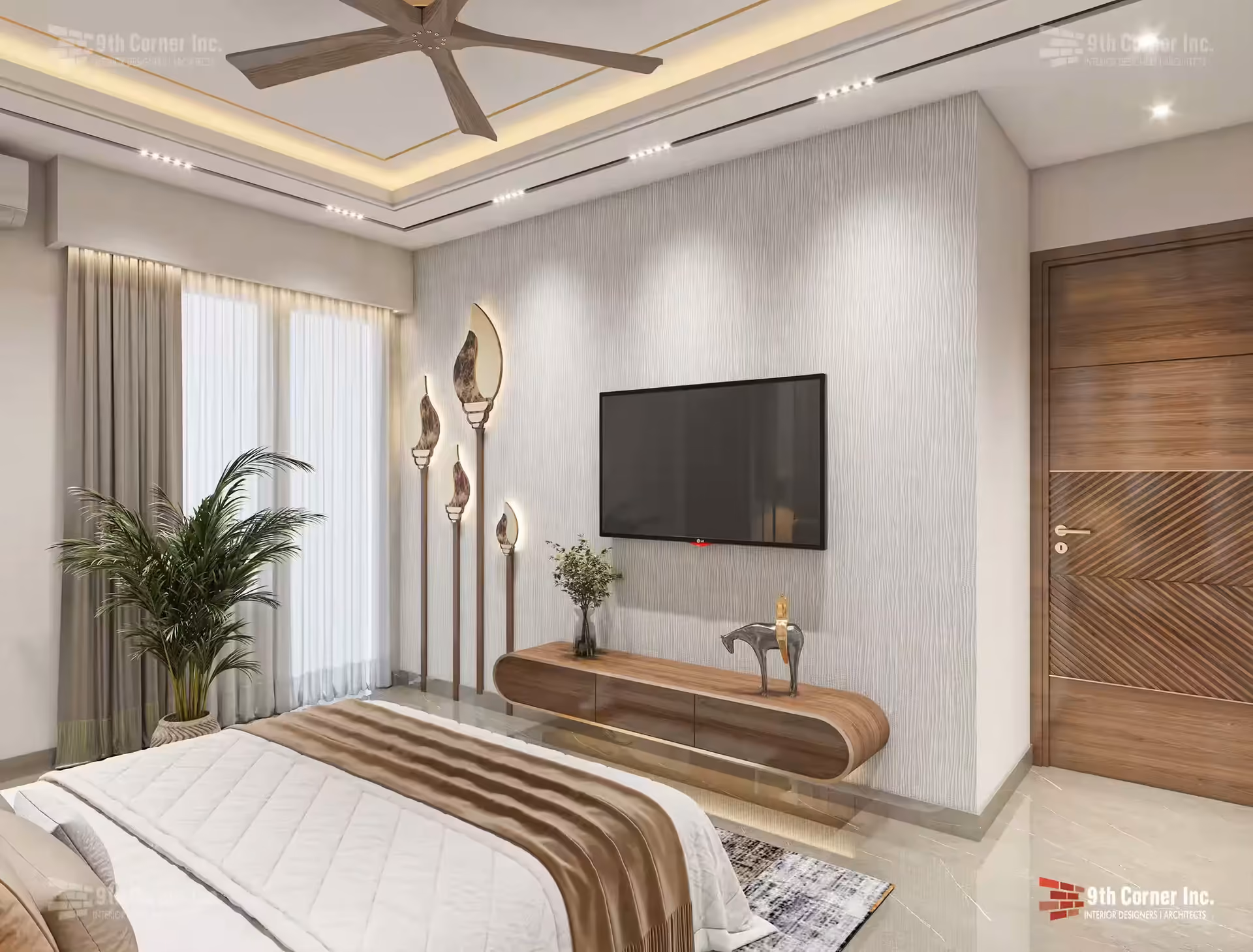 Modern modular kitchen design at Mr Raj Gupta residence in Gujranwala Town by Ninth Corner