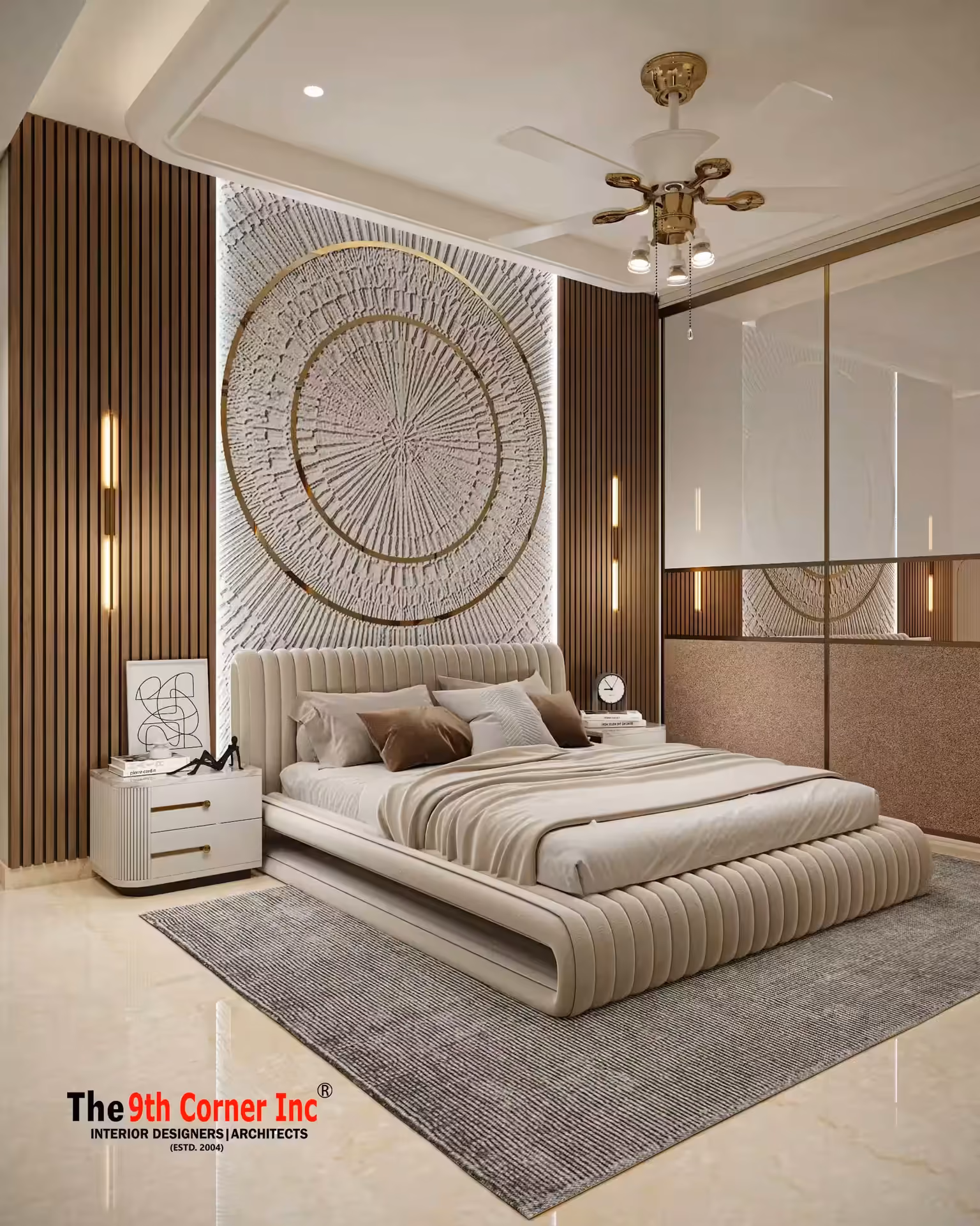 Stylish dining area interior at Mr Raj Gupta residence in Gujranwala Town by Ninth Corner