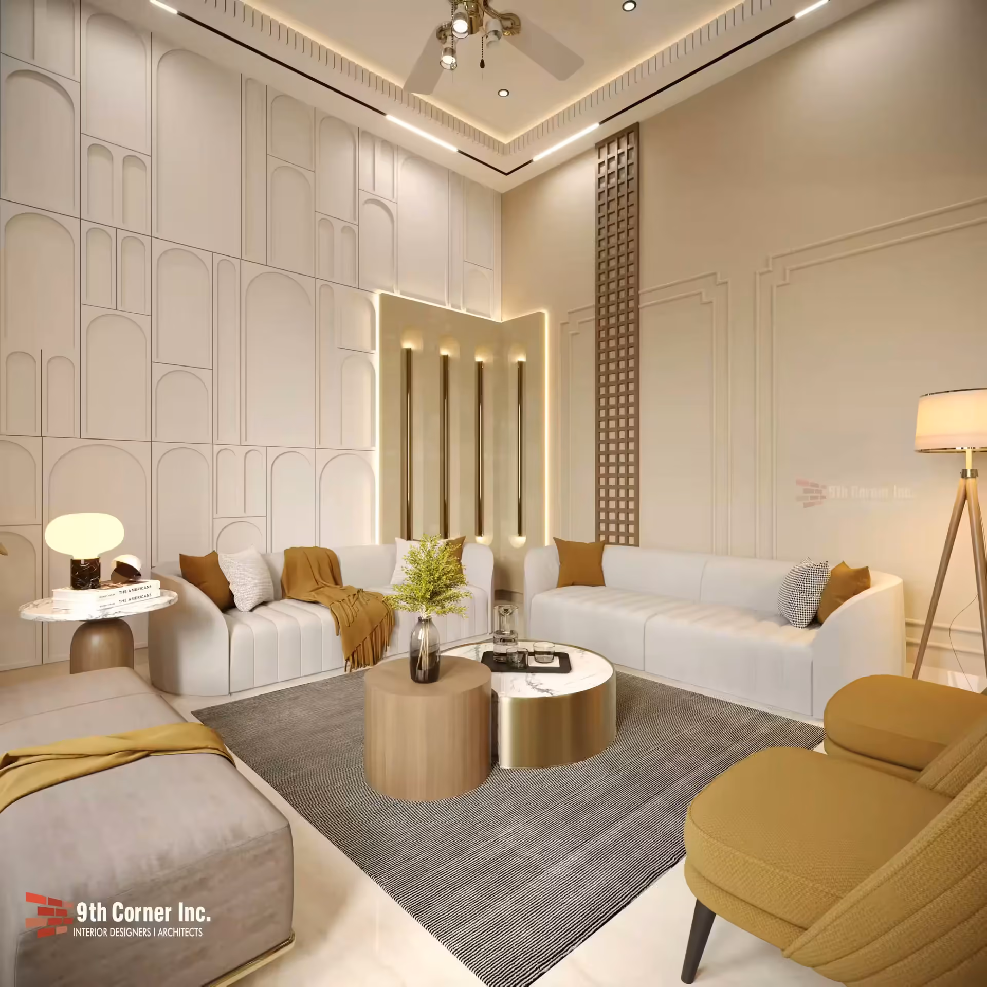 Serene pooja room design at Mr Raj Gupta residence in Gujranwala Town by Ninth Corner