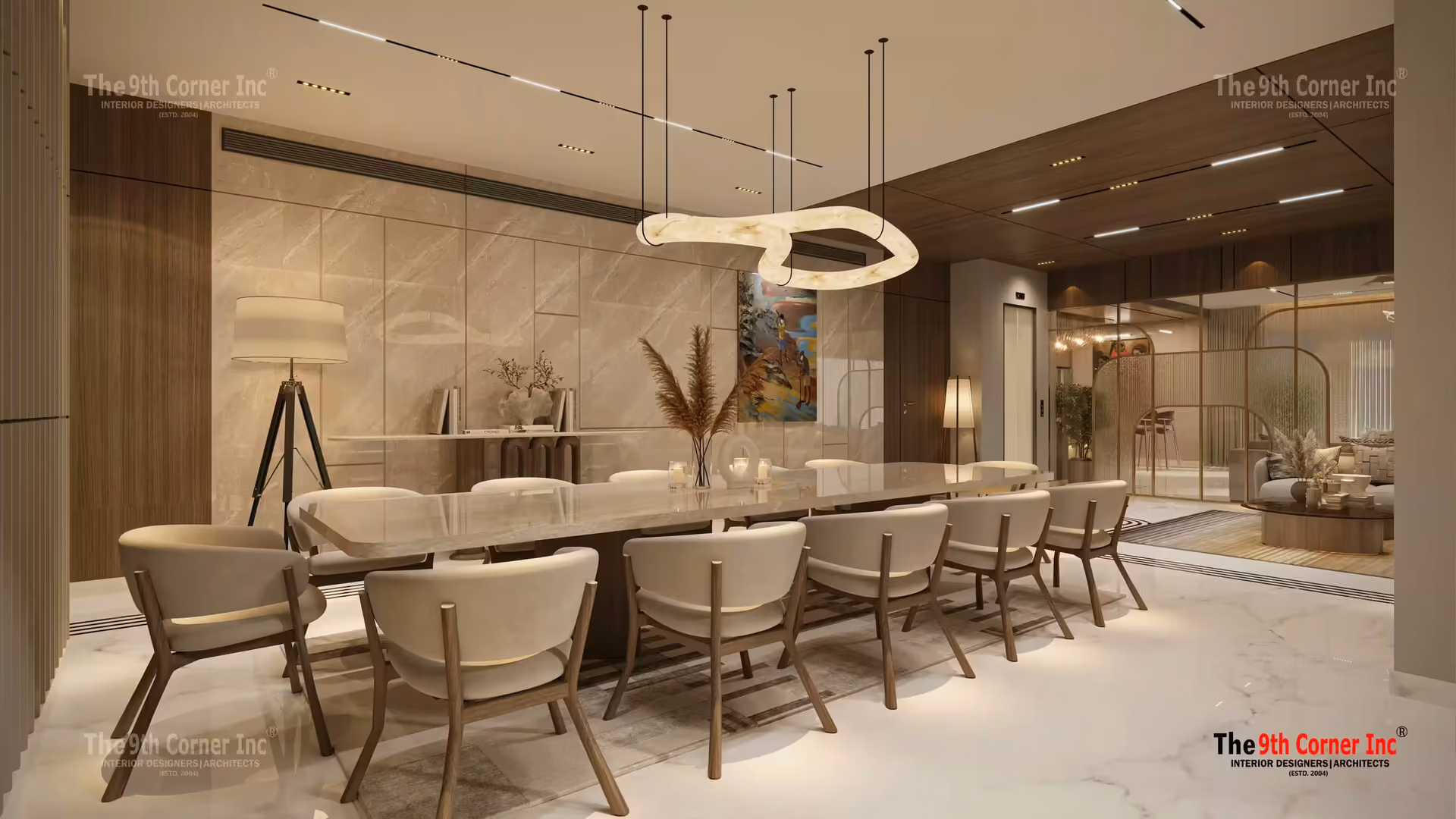 Luxurious master bedroom interior at Mr Rana residence in Noida by Ninth Corner