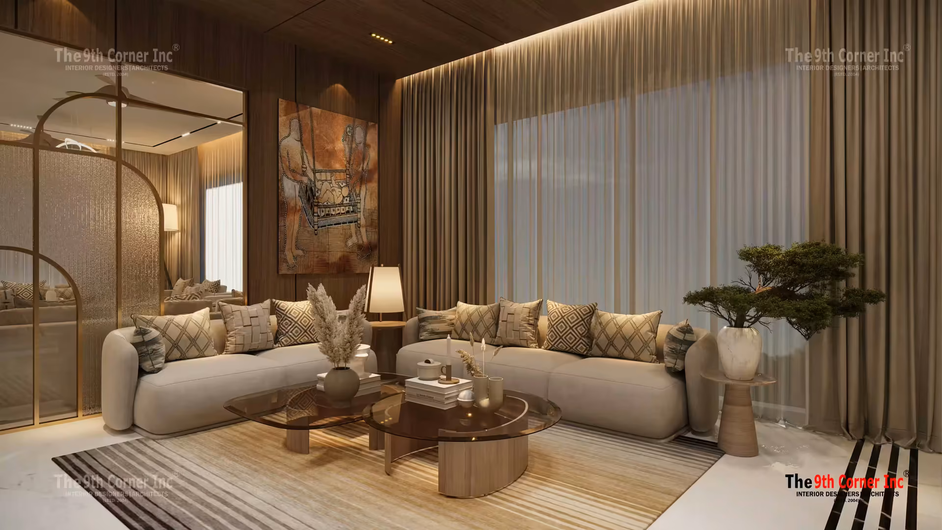 Custom wardrobe and storage design at Mr Rana residence in Noida by Ninth Corner