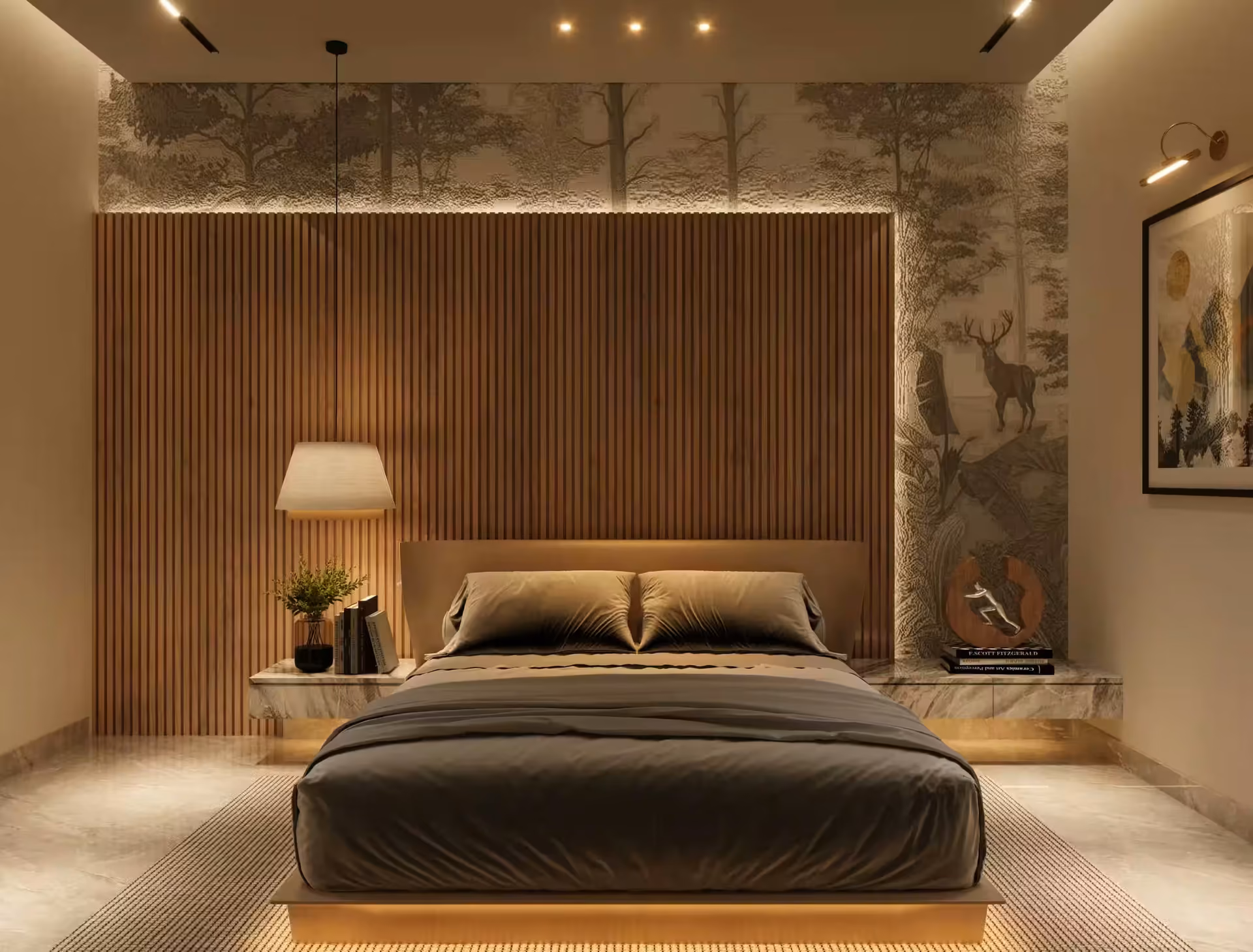 Elegant living room interior design at Mr Sachin residence in Saket by Ninth Corner