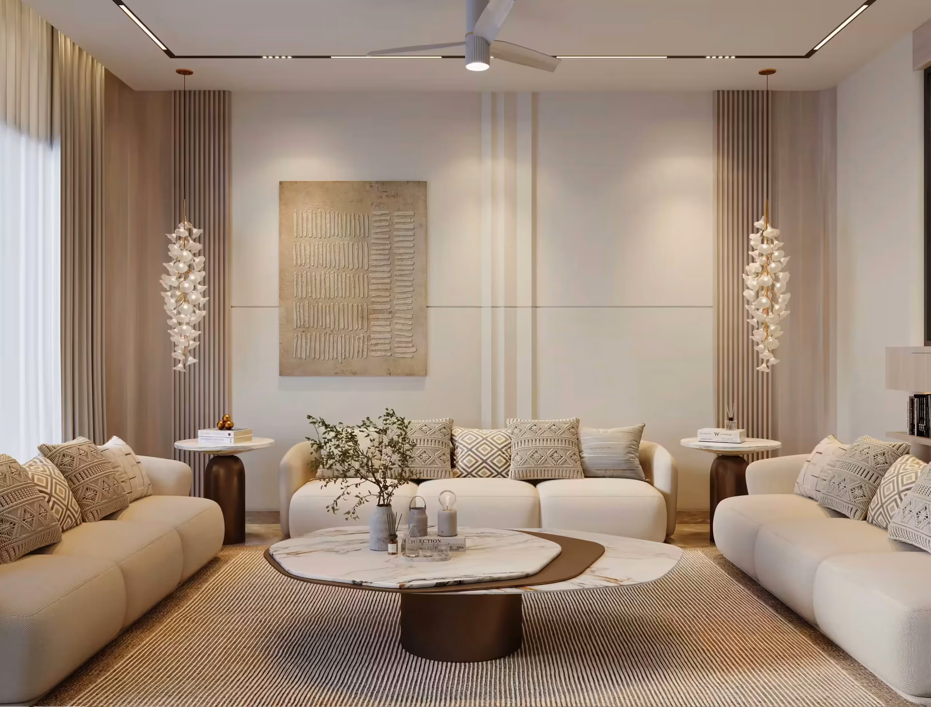 Stylish dining area interior at Mr Sachin residence in Saket by Ninth Corner