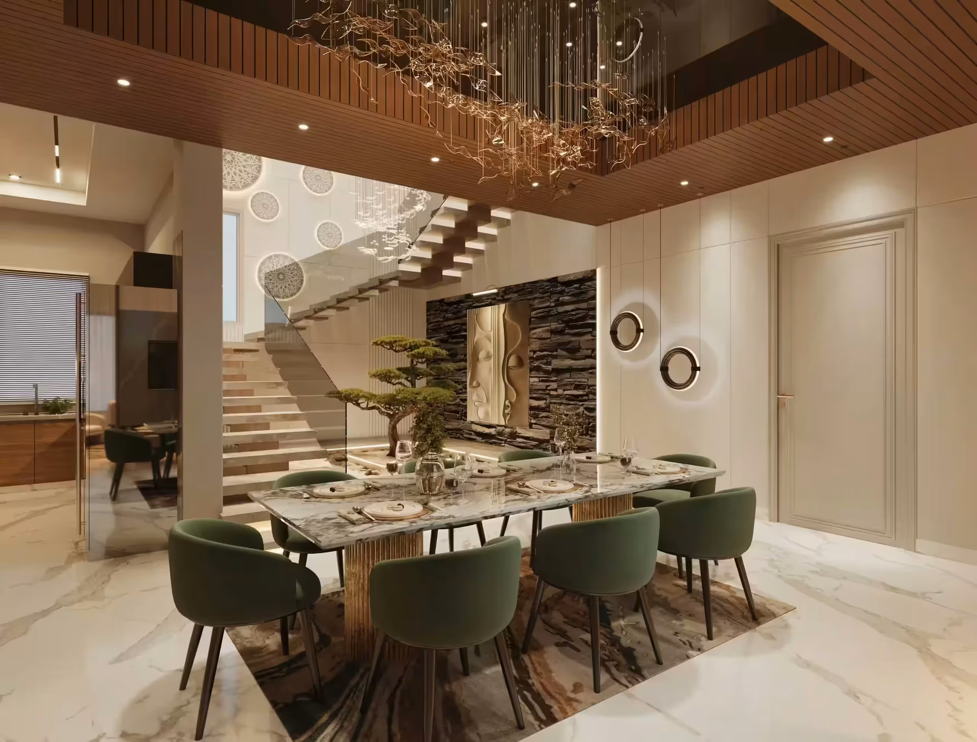 Chic study room interior at Mr Sachin residence in Saket by Ninth Corner