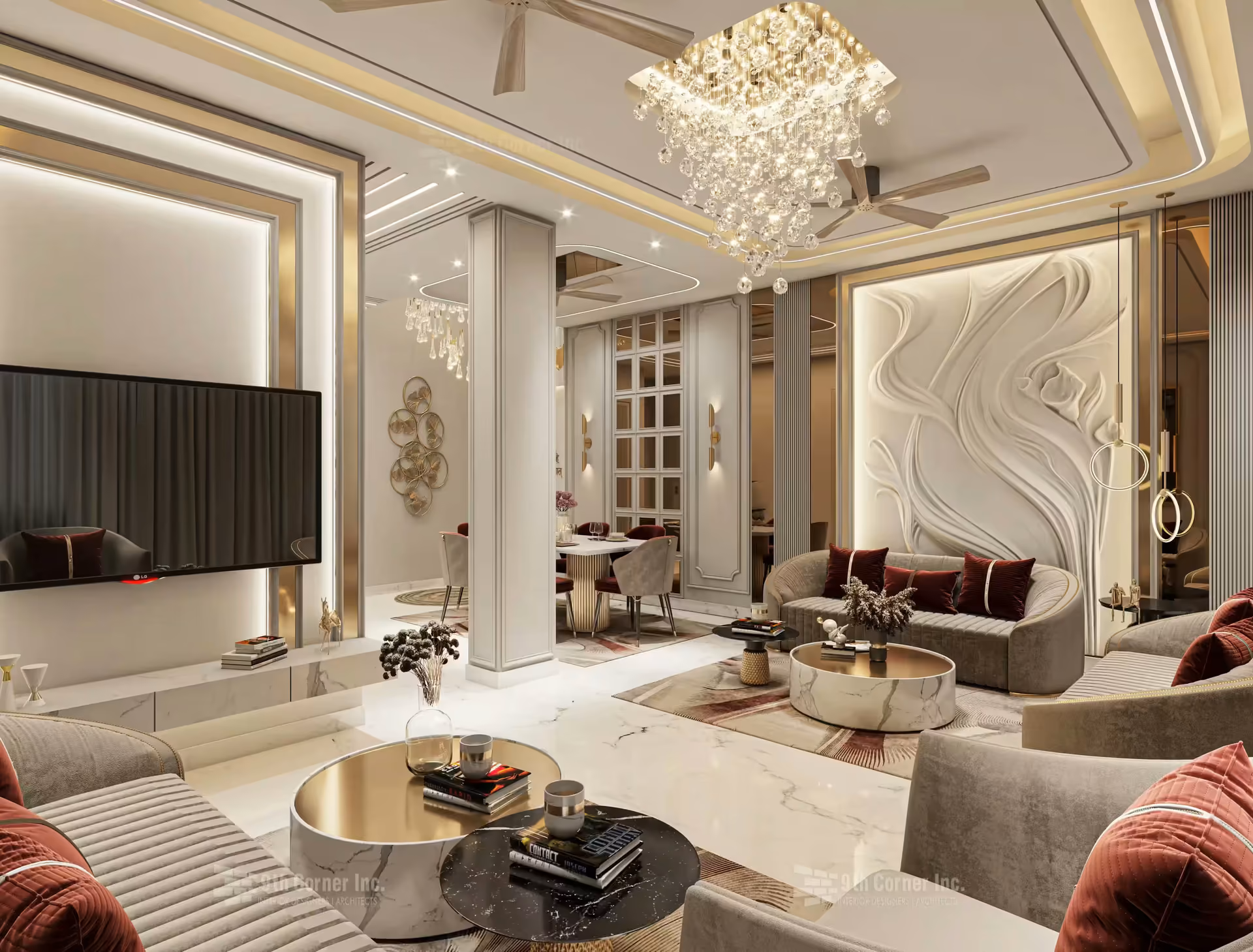 Interior and architecture project in Gurgaon by 9th Corner