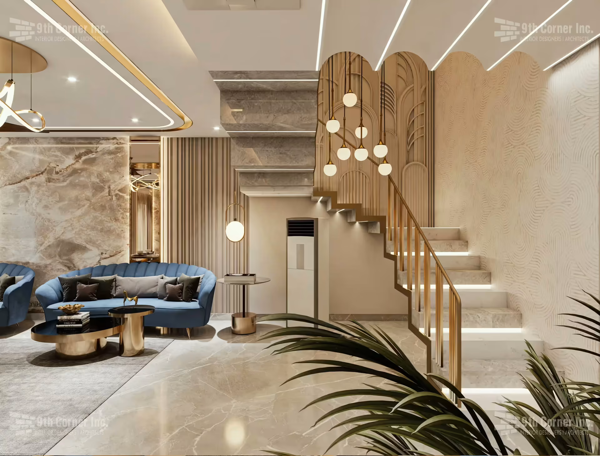 Modern modular kitchen design at Mr Virend Singh residence in Gurgaon by Ninth Corner